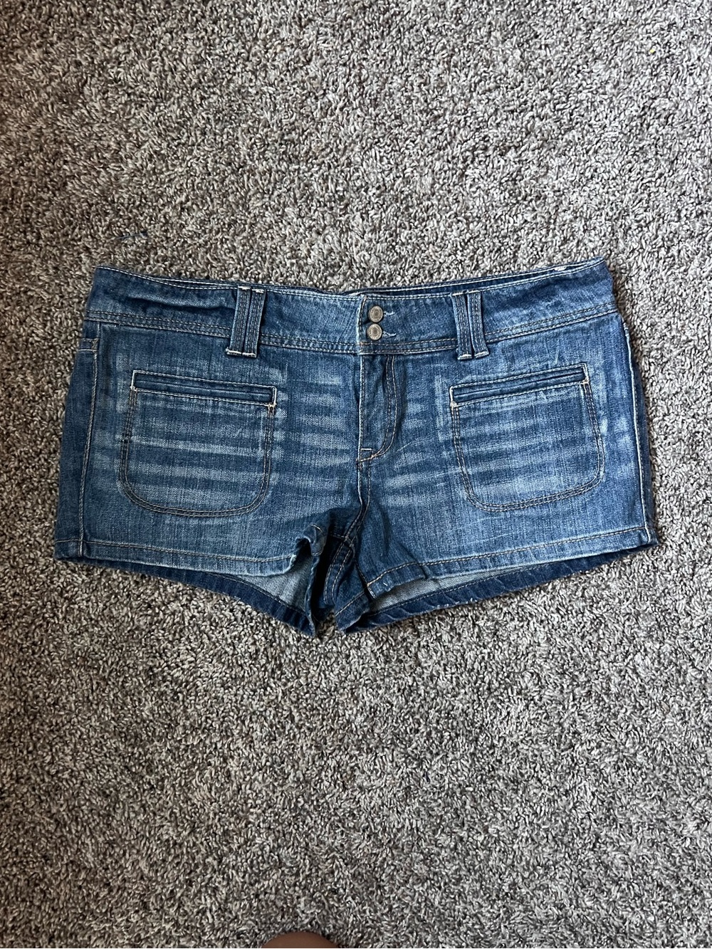 Y2K Aeropostale Women's Dark Blue Denim Jean Shorts